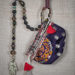 Om Hamsa & Black Beads